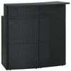 vidaXL Barbord f&ouml;r tr&auml;dg&aring;rd svart 120x55x110 cm konstrotting