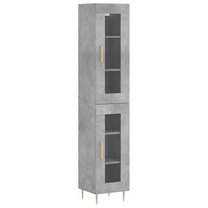 vidaXL H&ouml;gsk&aring;p betonggr&aring; 34,5x34x180 cm konstruerat tr&auml;