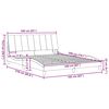 vidaXL Bed Frame without Mattress "Hanko" Blue 160x200cm Fabric