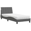vidaXL Bed with Mattress "Hanko" Dark Grey 80x200 cm Fabric