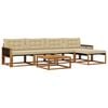vidaXL Utomhussoffset 6 st Naturlig och Beige