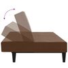vidaXL B&auml;ddsoffa med pall 2-sits Brun mikrofibertyg
