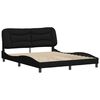 vidaXL Bed Frame without Mattress "Hvar" Black 160x200 cm Fabric