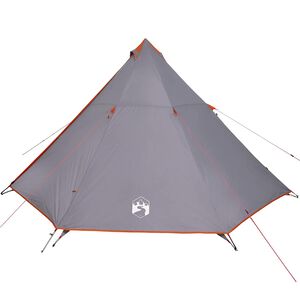 vidaXL Familjet&auml;lt tipi 8 person gr&aring; och orange vattent&auml;tt