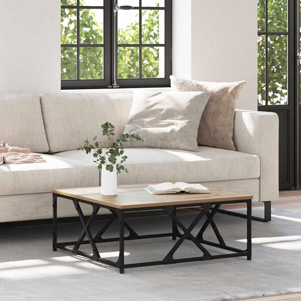 vidaXL Kaffeebord Artisan Ek 70 x 70 x 30 cm Konstruerat tr&auml;