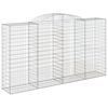 vidaXL Gabion b&aring;gformad 300x50x160/180 cm galvaniserat j&auml;rn
