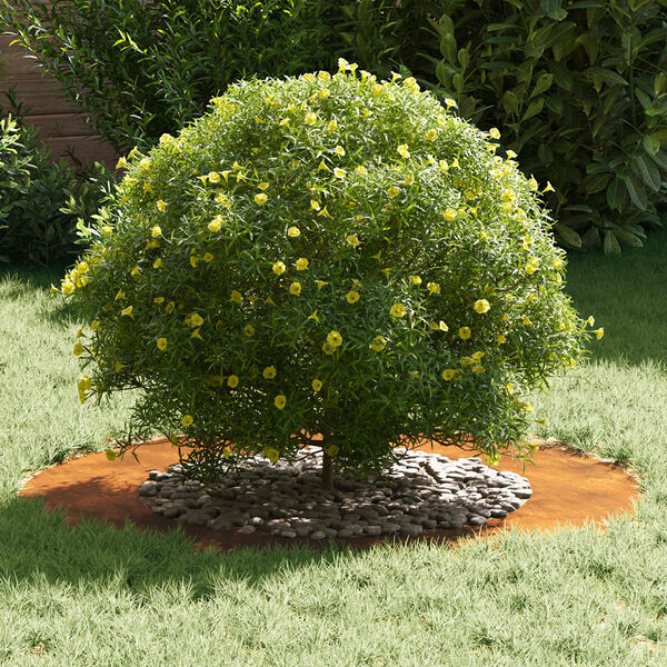 vidaXL l&auml;mplig f&ouml;r Flat Tr&auml;dringar 5 pcs Brun &Oslash;50 / 80 cm cortenst&aring;l