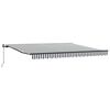 vidaXL Markis manuellt inf&auml;llbar antracit&vit 400x300 cm
