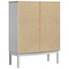 vidaXL Sideboard Vit 70 x 30 x 70,5 cm Massiv furu