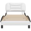 vidaXL Bed Frame with LED without Mattress "Hvar" White and Black 80x200 cm