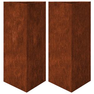 vidaXL Odlingsl&aring;dor 2 st triangul&auml;r 40x34,5x75 cm v&auml;derbest&auml;ndigt st&aring;l
