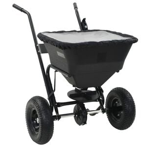 vidaXL Saltspridare manuell PVC och st&aring;l 106x73x76 cm 45 L