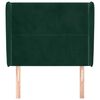 vidaXL S&auml;nggavel med kanter m&ouml;rkgr&ouml;n 83x23x118/128 cm sammet