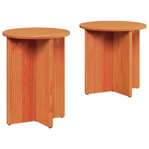 vidaXL Kaffeebord 2 st Vaxbrun 41.5 x 41.5 x 46 cm