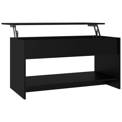 vidaXL Soffbord svart 102x50x52,5 cm konstruerat trä