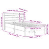 vidaXL S&auml;ngram utan madrass vaxbrun 100x200 cm massiv furu