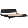 vidaXL Bed Frame without Mattress Black 200x200 cm Velvet