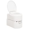 vidaXL Inbyggd campingtoalett vit 24+17 L HDPE & PP
