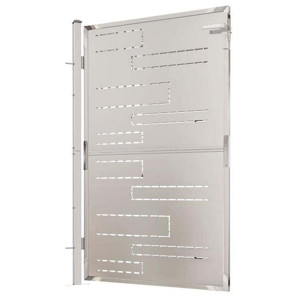 vidaXL Trädgårdsgrind 100x145 cm rostfritt stål