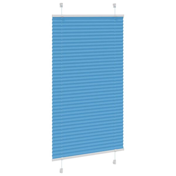 vidaXL Plisserad persienn bl&aring; 70x150 cm tyg bredd 69,4 cm polyester