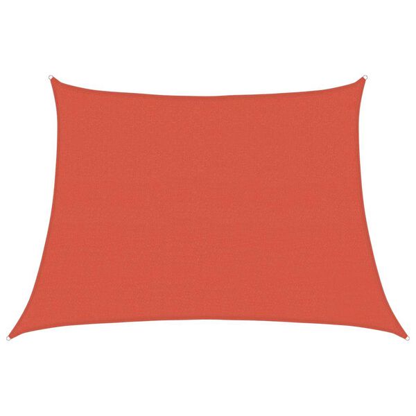 vidaXL Solsegel 160 g/m&sup2; trapezoid terrakotta 4/5x3 m HDPE