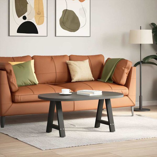 vidaXL Soffbordsben A-formade 2 st svarta 50x(42-43) cm stål