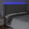 vidaXL S&auml;nggavel LED gr&aring; 163x16x118/128 cm konstl&auml;der