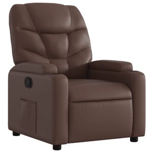 vidaXL Reclinerf&aring;t&ouml;lj brun konstl&auml;der