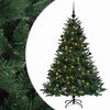 vidaXL Konstgjord julgran med julkulor 150 cm 150 LED-lampor Varmvit