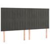 vidaXL S&auml;nggavel m&ouml;rkgr&aring; 200x5x118/128 cm sammet