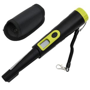 vidaXL Metalldetektor pinpointer med LCD Display svart och gul