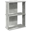 vidaXL Bokhylla 3 hyllplan betonggr&aring; 60x30x80 cm konstruerat tr&auml;