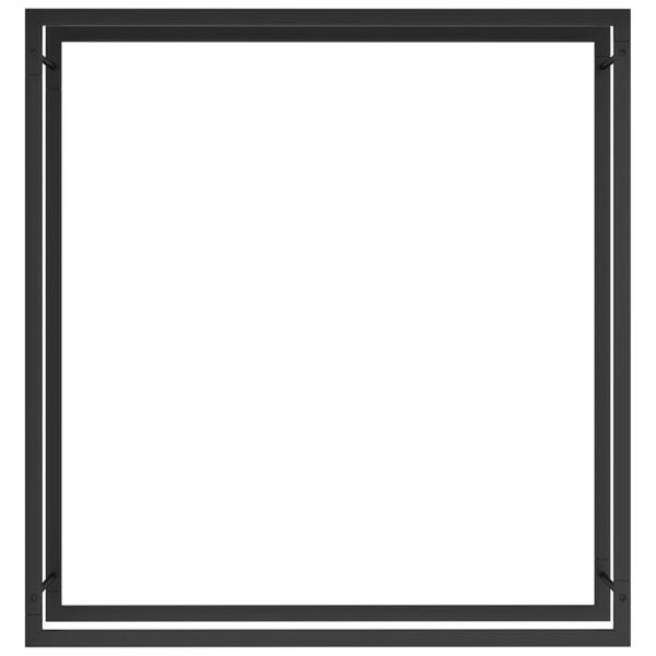 vidaXL Vedställ matt svart 110x28x116 cm stål