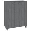 vidaXL Skosk&aring;p HAMAR m&ouml;rkgr&aring; 85x40x108 cm massiv furu