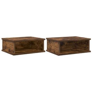 vidaXL S&auml;ngbord 2 st R&ouml;kt ek 40 x 31 x 15 cm Konstruerat tr&auml;