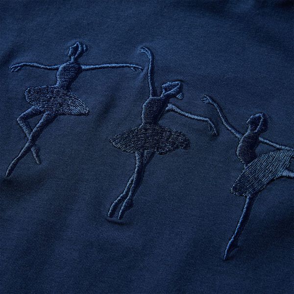 T-shirt med långa ärmar för barn marinblå 92