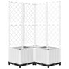 vidaXL Tr&auml;dg&aring;rdsplanterare Vit 80 x 80 x 136 cm