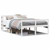 vidaXL Seniors&auml;ng med s&auml;nggavel vit 150x200 cm massiv furu