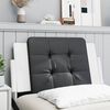 vidaXL Headboard Cushion "Zadar" Black and White 90 cm Faux Leather
