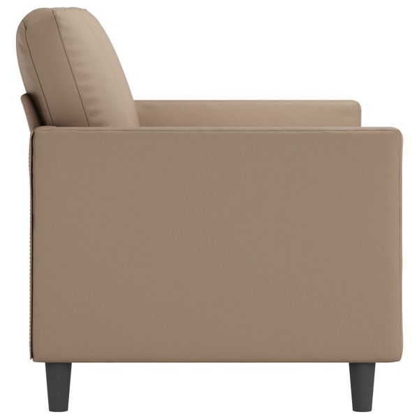 vidaXL 2-sitssoffa cappuccino 120 cm konstl&auml;der