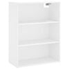 vidaXL Högskåp vit 69,5x34x180 cm konstruerat trä
