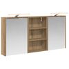 vidaXL Badrumssk&aring;psset 3 pcs 126 x 16 x 62.5 cm Konstruerat tr&auml;