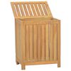 vidaXL Tv&auml;ttkorg 50x35x60 cm massivt teaktr&auml;
