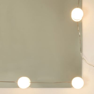 vidaXL Spegelskåp med LED vit 76x15x55 cm