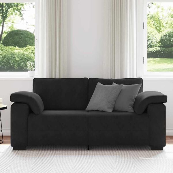 vidaXL Loveseat soffa svart 140 cm sammet