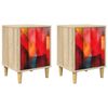 vidaXL Nattduksbord HEESCH 2 st Sonoma-ek 36 x 33 x 50 cm