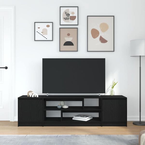 vidaXL TV-b&auml;nk svart ek 188,5x41x50 cm konstruerat tr&auml;
