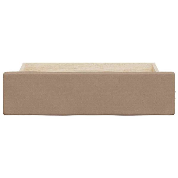 vidaXL S&auml;ngl&aring;dor 2 st cappuccino konstruerat tr&auml; och konstl&auml;der