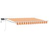 vidaXL Manuell utdragbar markis med LED-lampor Flerf&auml;rgsdesign 3 x 2 m