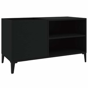 vidaXL Stereob&auml;nk svart 84x38x48 cm konstruerat tr&auml;